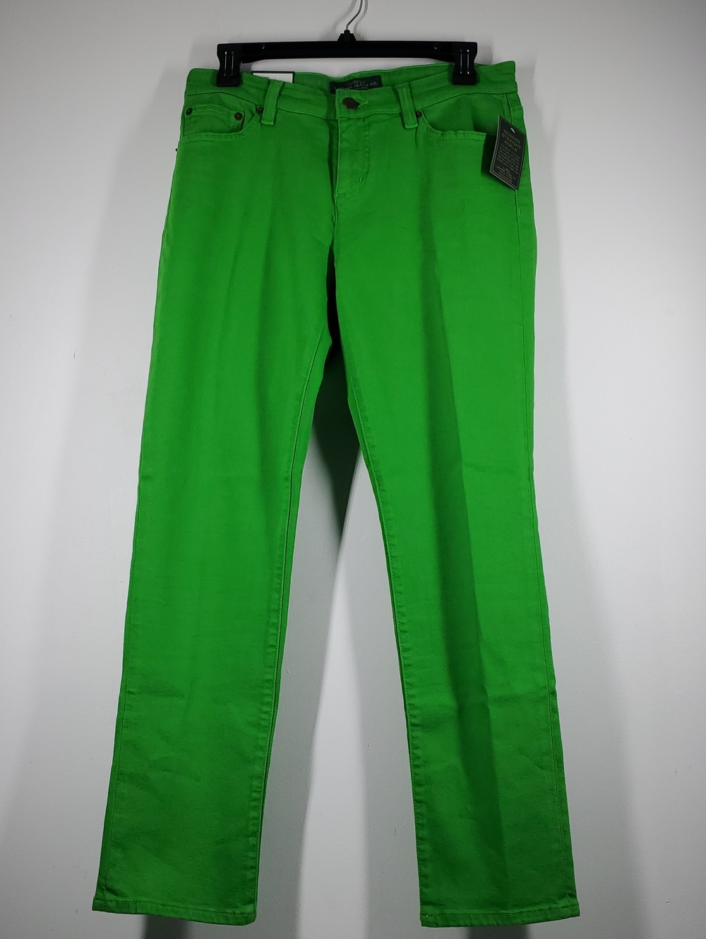 LRL Lauren Jeans Co Green Modern Straight Ankle Jeans Women Stretch Denim 8
